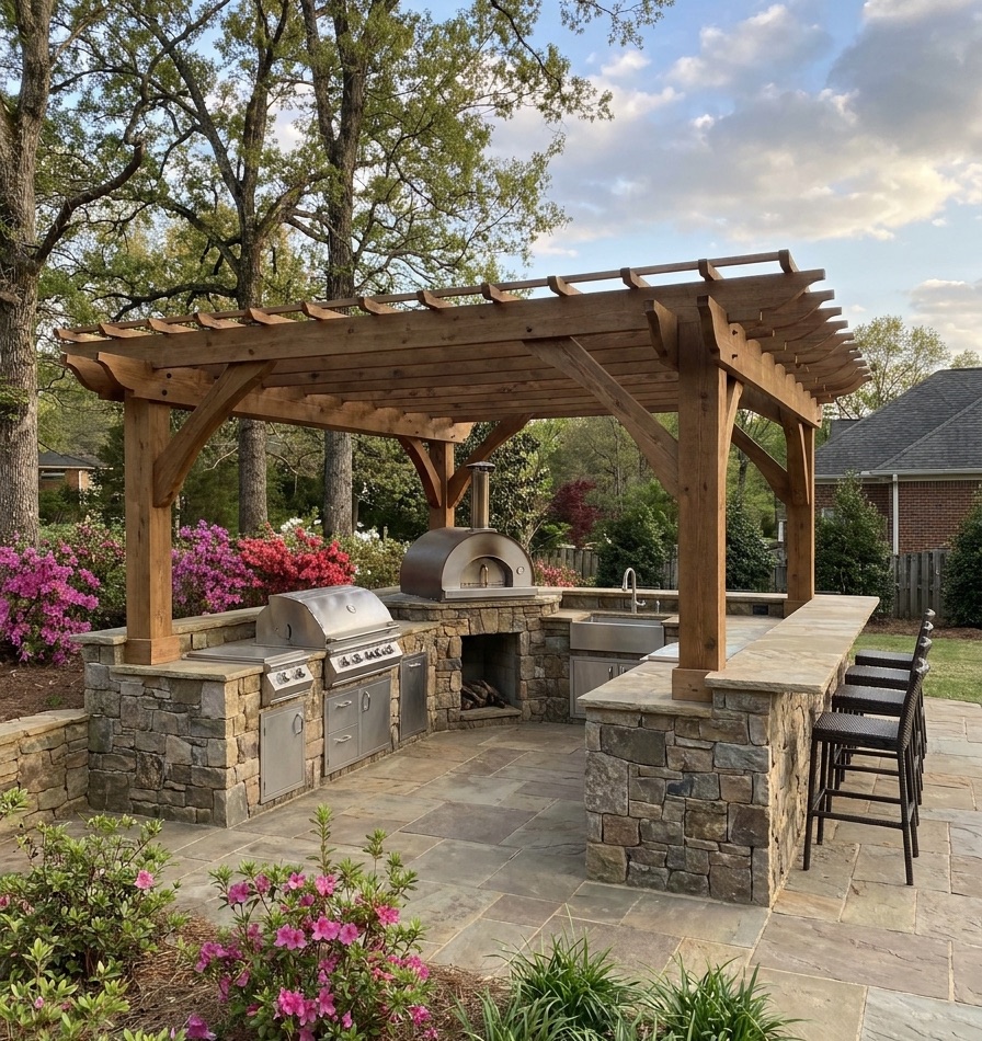 Example of outdoor kitchens